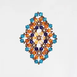  - Brooch Rhombus M Talia -  - Laiton bronze